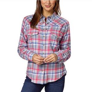 JACHS GIRLFRIEND Bea Flannel Snap-Front Shirt EUC sz S
